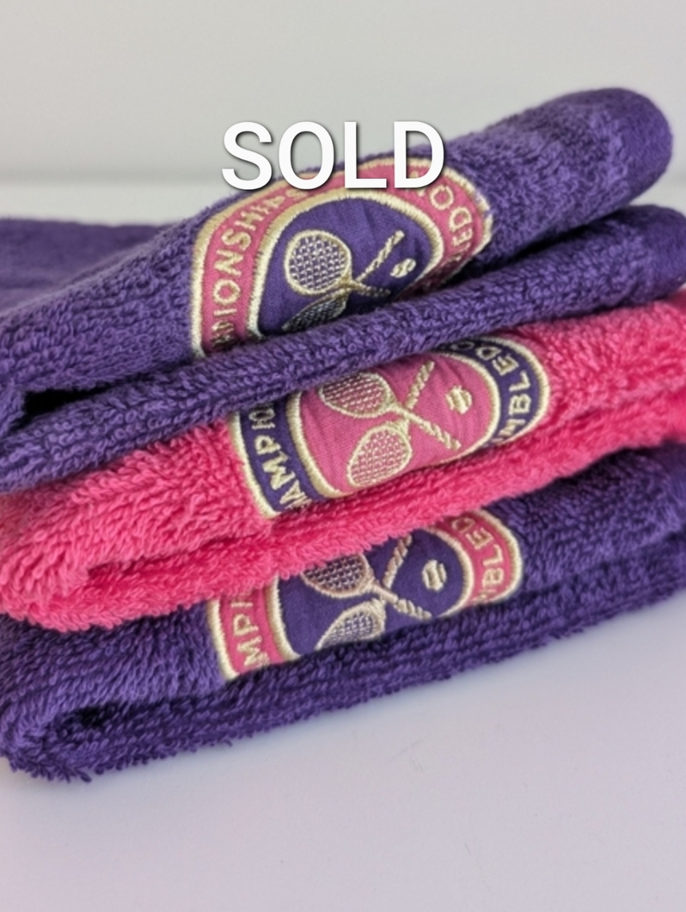 Wimbledon BUNDLE Face Towels and Tennis Ball Clock Academy Sports Club Kids Room